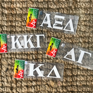 White Letter Car Sticker